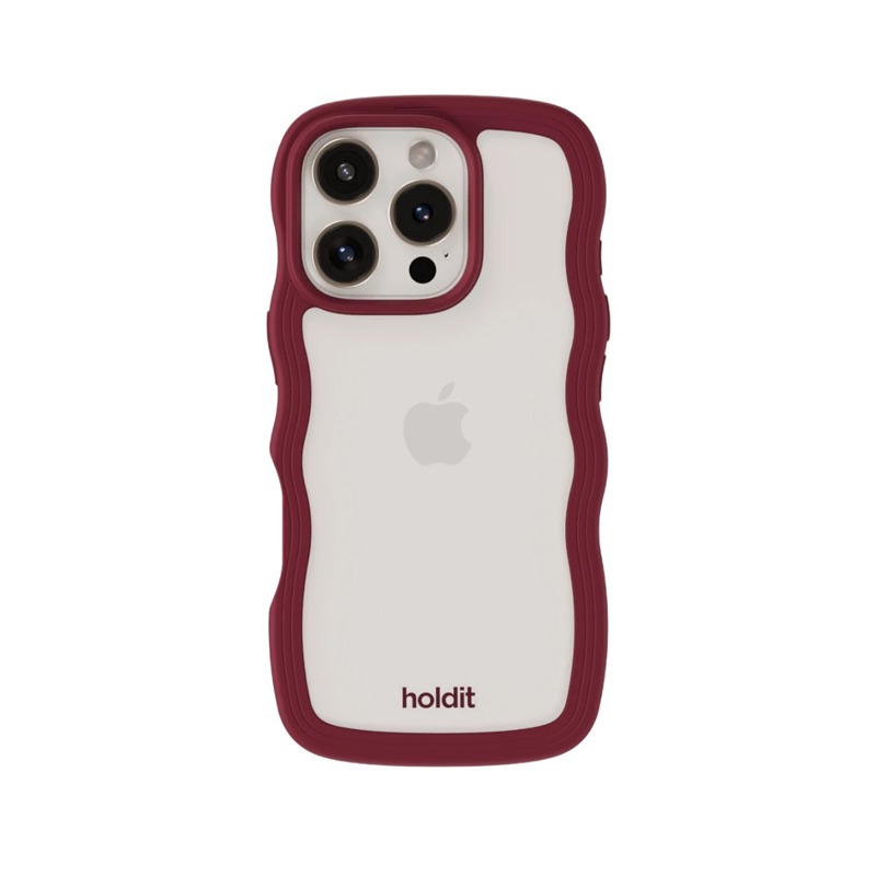 Holdit Mobilcover Wavy Bordeaux Iphone 16 Pro 1