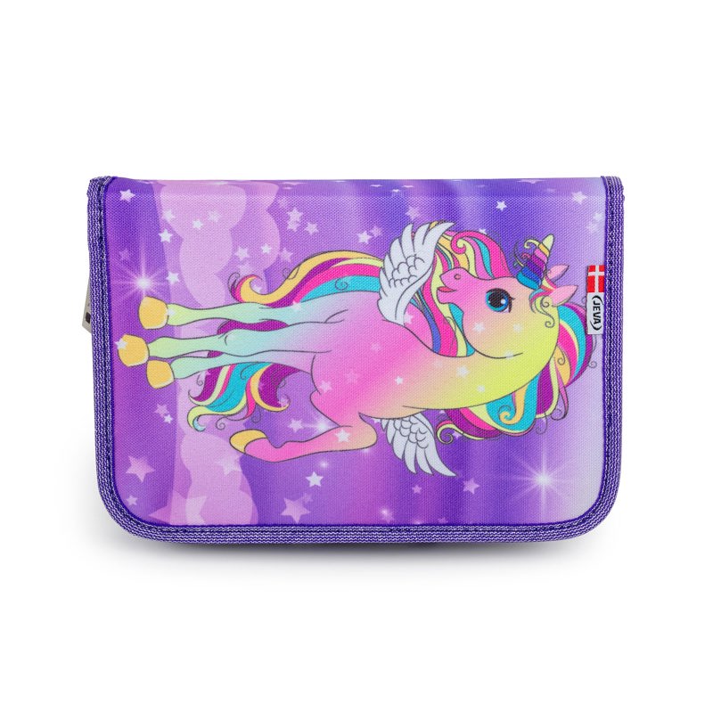 JEVA Penalhus Onezip Unicorn Lyserød 4