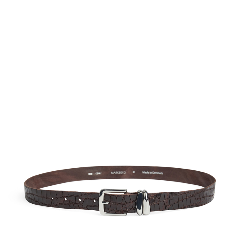 MARKBERG Dambälte AdleyMBG Croco Brun krokodil 85 Cm 3