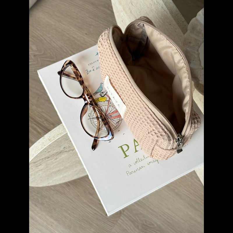 PITAYA Necessär Waffle Small Beige 2