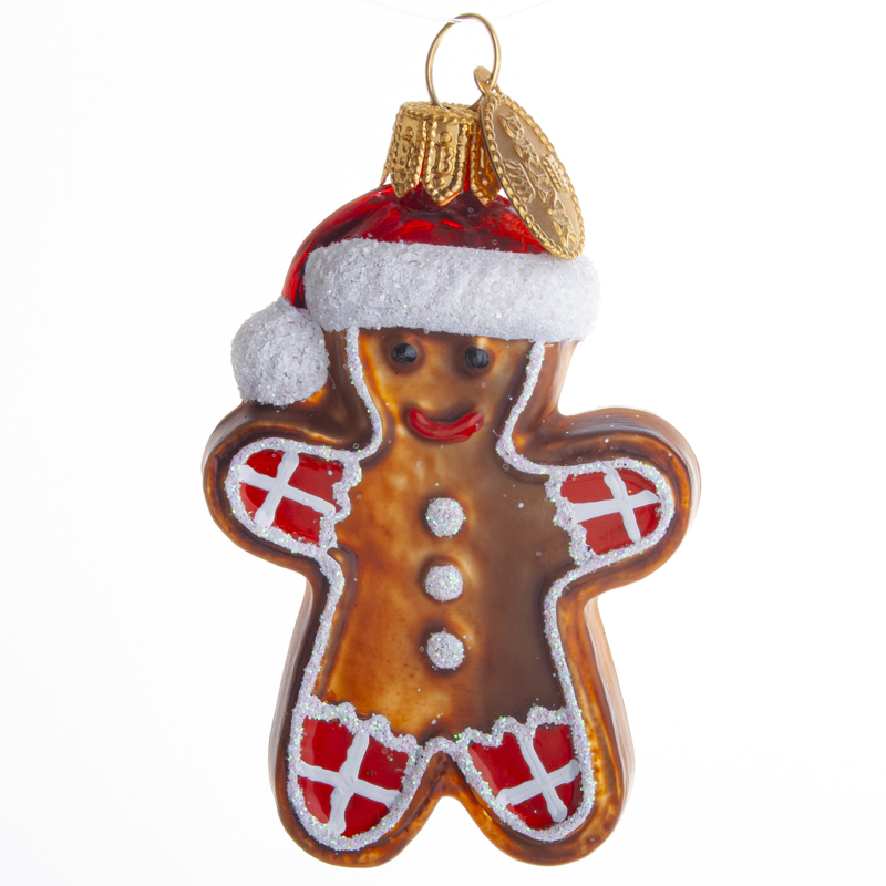 Brink Nordic Glaskula Pepparkaksgubbe Brun/röd 1