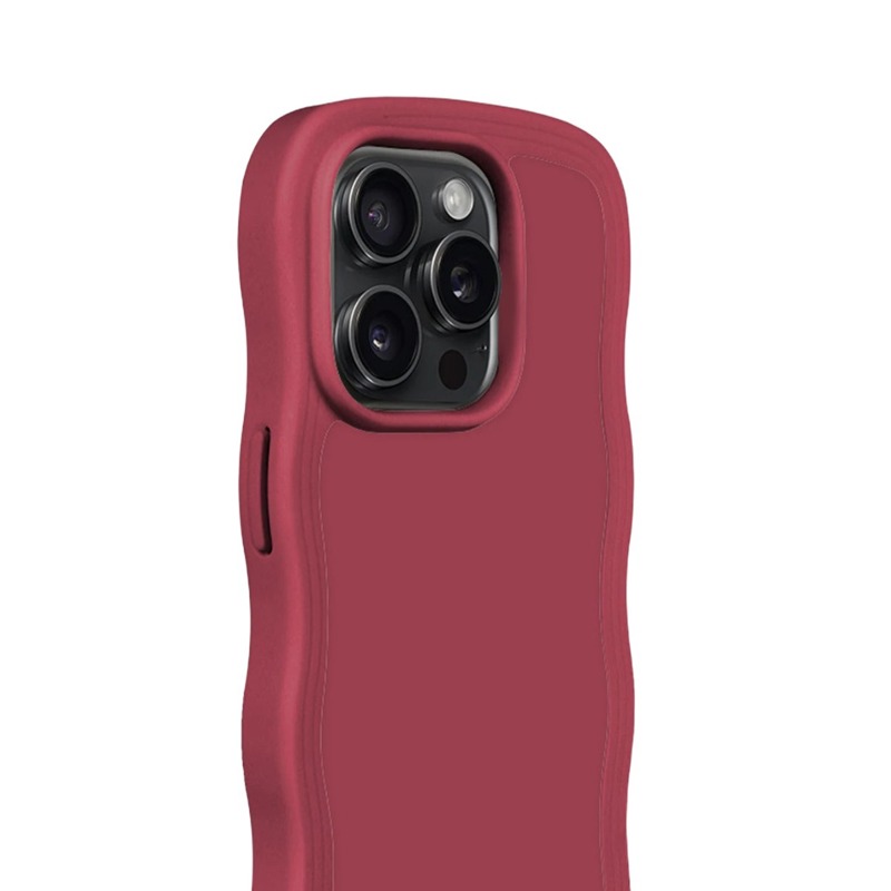 Holdit Mobilcover Wavy Rød iPhone 14 Pro 3