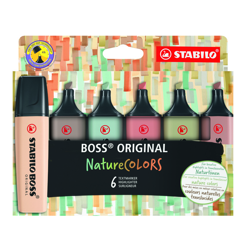 STABILO Highlighter Boss Nature 6 stk Natur