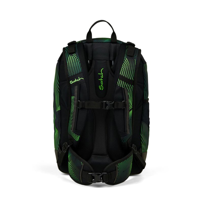Satch Skolväska Air Seismic Green Grönt mönster 5