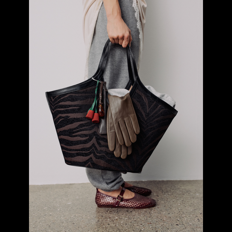 DAY ET Shopper Tote Day Zebra Work Brun 13" 5