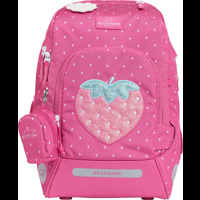 Beckmann Skoletaske Active Air Strawber Pink mønster 1