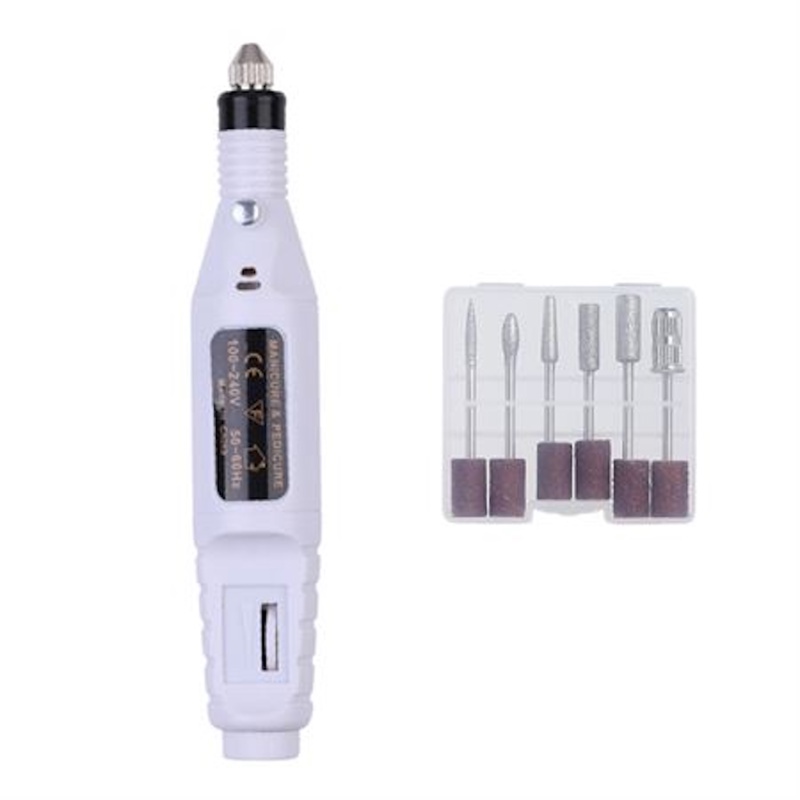 UNIQ Nagelfil Elektrisk  6-i-1 Vit 1