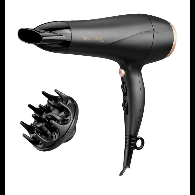 Demeliss Hårtørrer Ultra Series Sort 3