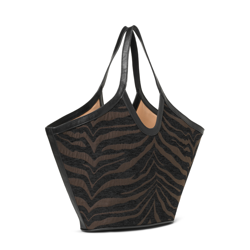DAY ET Shopper Tote Day Zebra Work Brun 13" 3