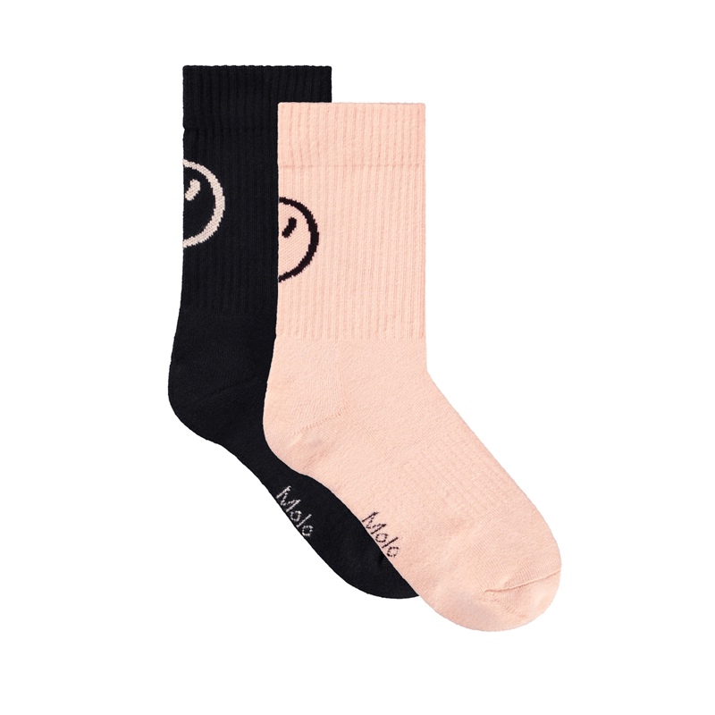 Molo Strumpor Norman 2-pak Svart/Rosa Str. 35-38 1