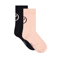 Molo Strumpor Norman 2-pak Svart/Rosa Str. 23-26 1