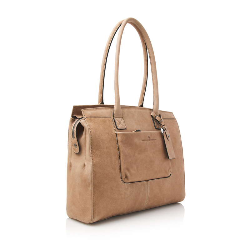 Castelijn & Beerens Axelväska Beige 15" 2