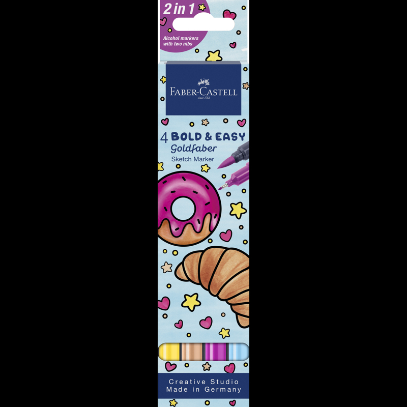 Faber-Castell Tusser Bold&Easy Kage 4 stk. Multi