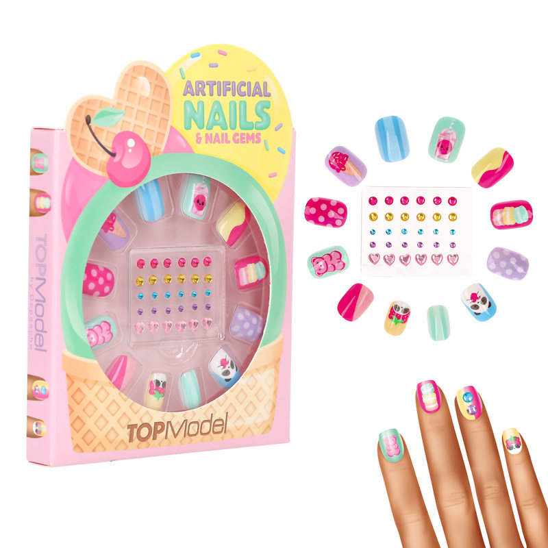 TOPModel Negle/Krystal Sæt Candy Glam Multi 2