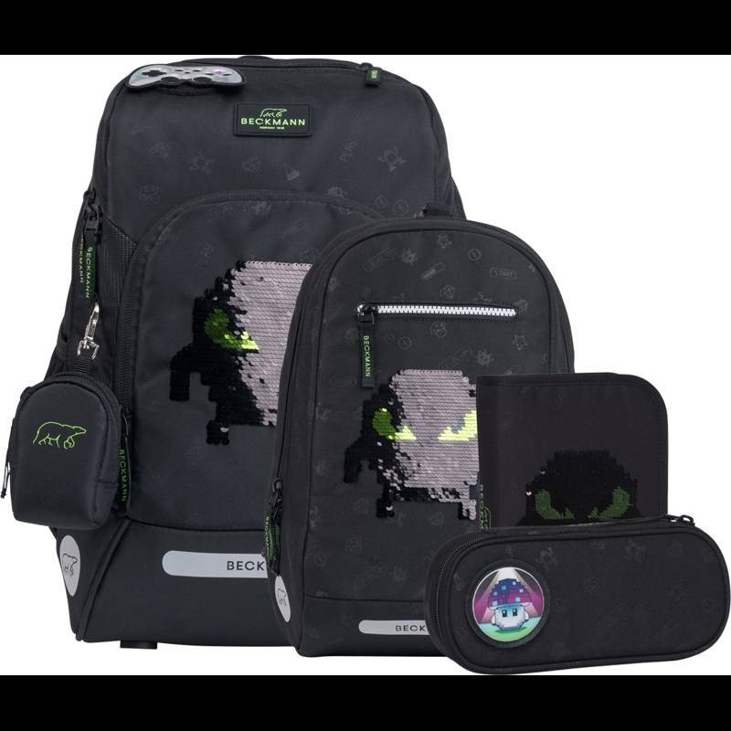 Beckmann Skolväskeset Active Air Pixel Svart/Svart 1