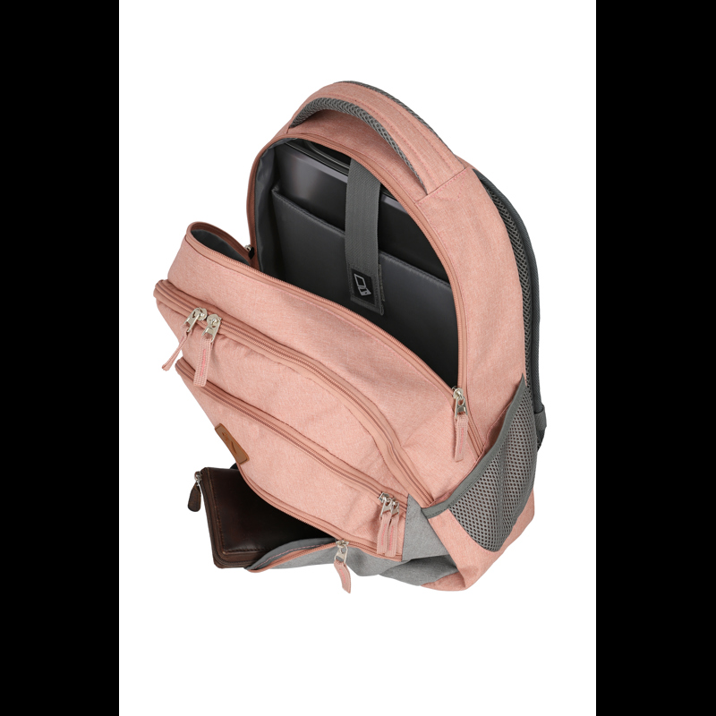 travelite Basics ryggsäck Rosa/Grå 15" 4