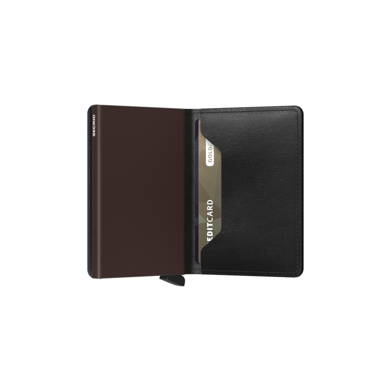 Secrid Slimwallet Svart/Brun 4