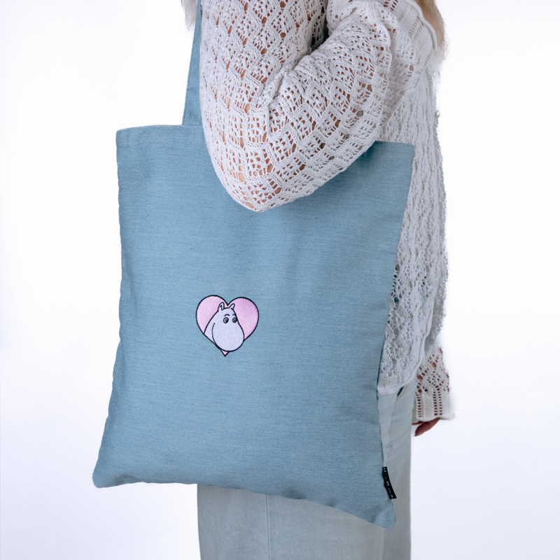 Nordic Buddies Tote Bag Mumintroll Denim Blå/Ljusblå 2
