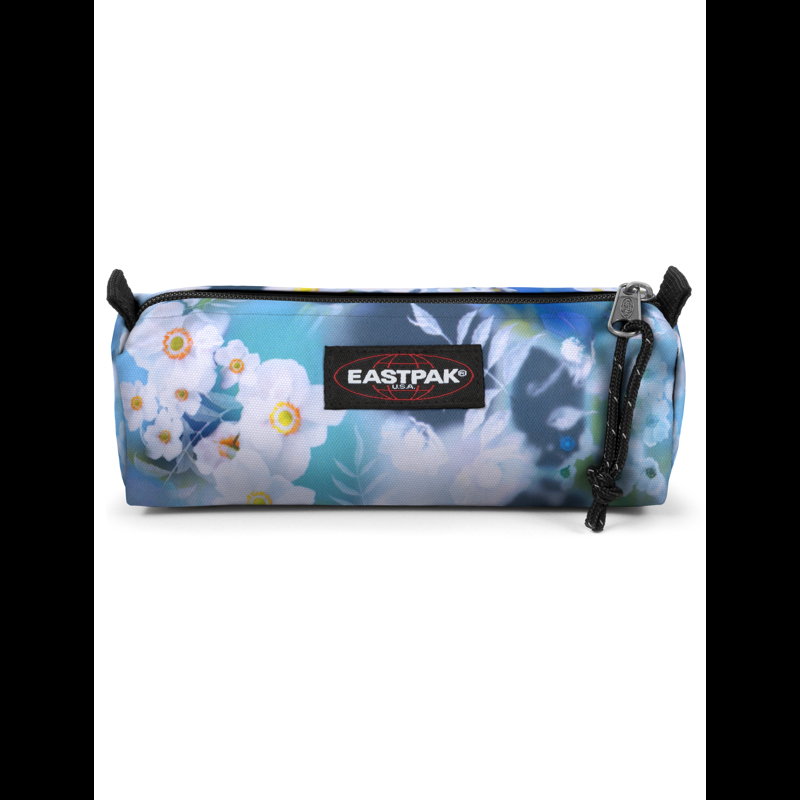 Eastpak Penalhus Benchmark Single Blå m/blomst 1