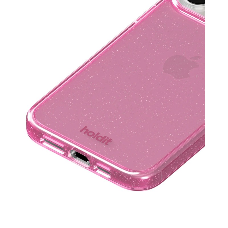 Holdit Mobilcover Glitter  Pink Iphone 15 Pro 4