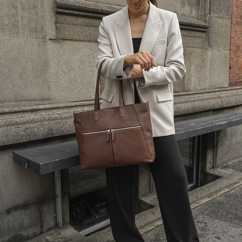 Aura Computertaske Paris Cognac 15" 2