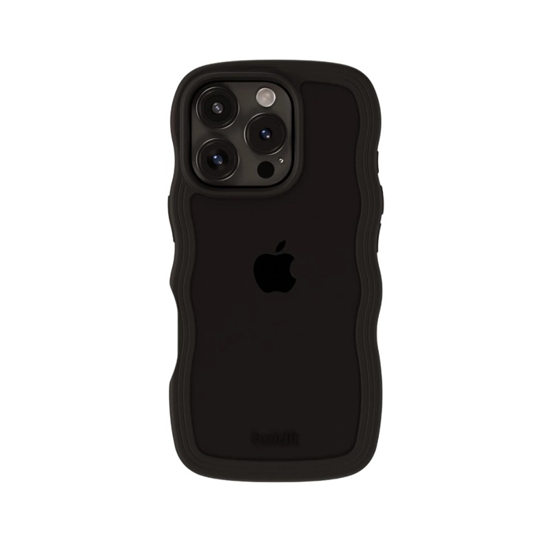 Holdit Mobilcover Wavy Sort Iphone 16 Pro Max 2