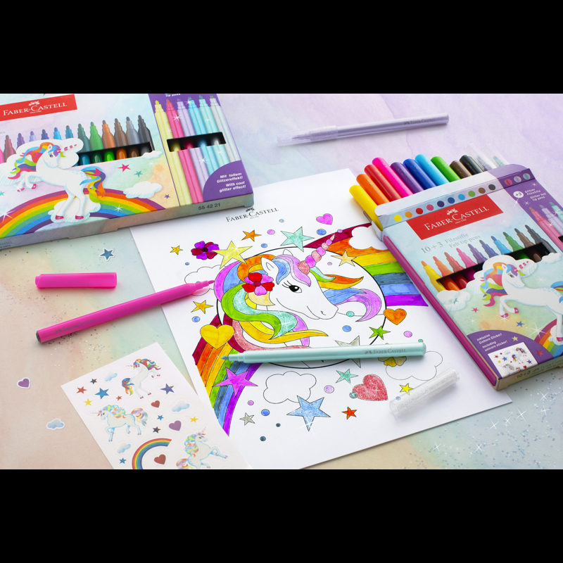 Faber-Castell Tuschpennor Unicorn 10-Pack Multi 3