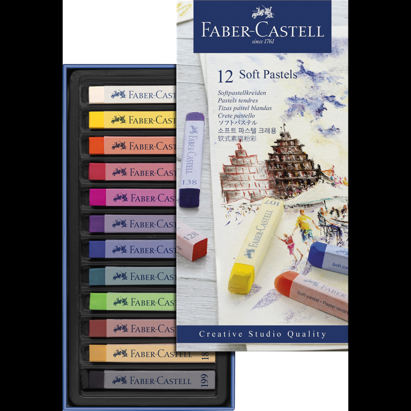 Faber-Castell Kridt Soft Pastel 12 stk. Multi 2