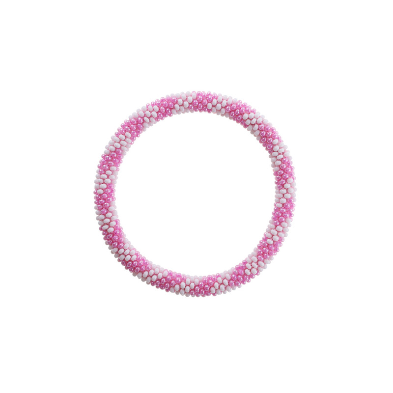 By Stær Armband Nepal Nr. 1167 Rosa/vit 1