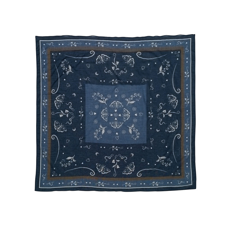 Maanesten Tørklæde Olena Navy 1