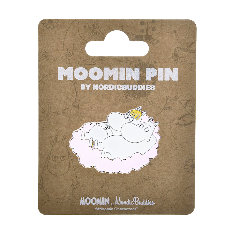 Nordic Buddies Broche Pin Mumitrold Hvid/gul