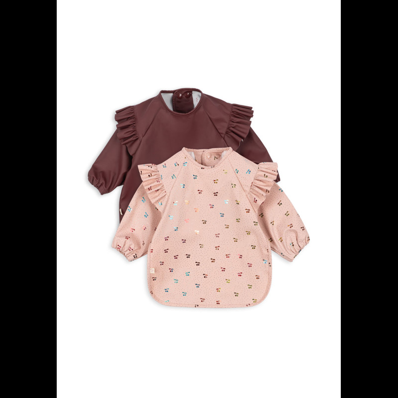 Konges Sløjd Haklapp med Ärmar 2-Pack Rosa 18 mdr. - 3 år 1