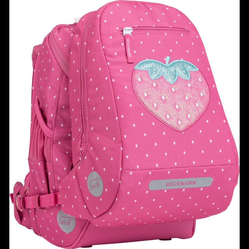 Beckmann Skoletaske Active Air Strawber Pink mønster 8