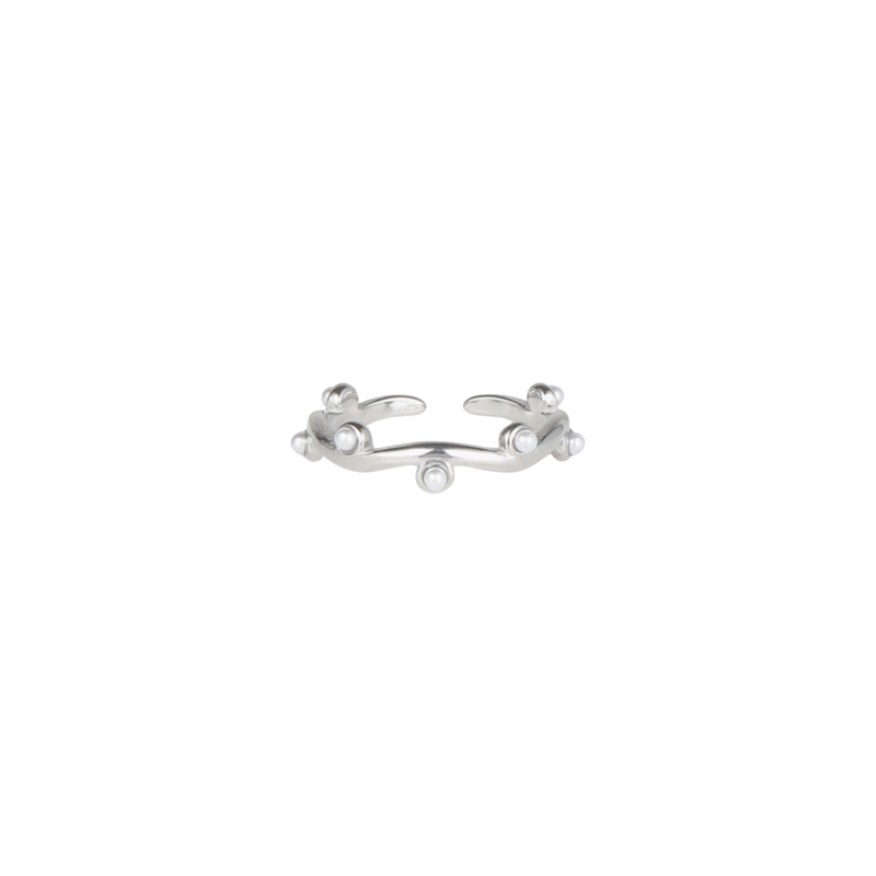 PITAYA Ring Emma Pearl  Silver