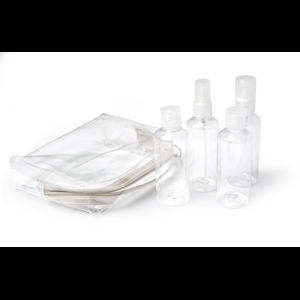 Aries Travel Check in bag med indhold Transparent