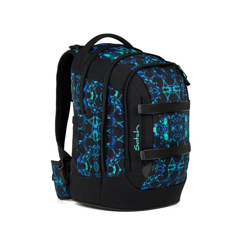 Satch Skoletaske Pack Caleido Blue Sort/Turkis 3