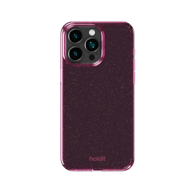 Holdit Mobilcover Glitter  Pink Iphone 15 Pro 2