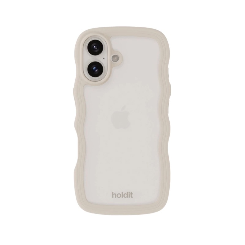 Holdit Mobilcover Wavy Beige Iphone 16 Plus 1