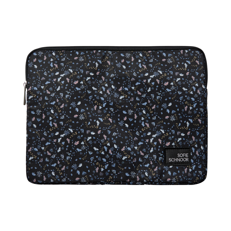 Sofie Schnoor Chromebook Sleeve Jaya Sort/med blomster 13" 1