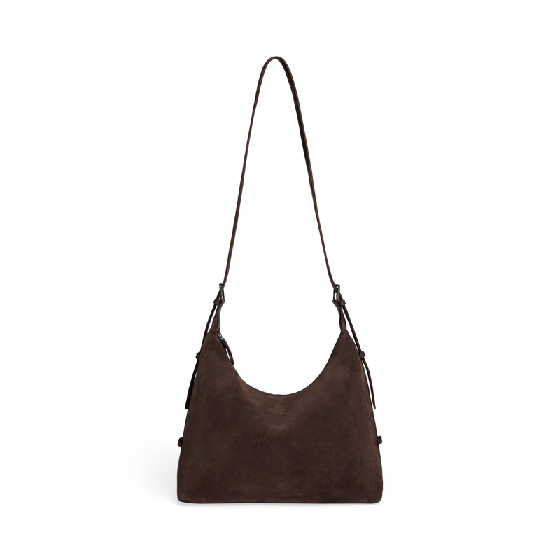 MARKBERG Skuldertaske TribecaMBG Suede M. Brun 14" 6