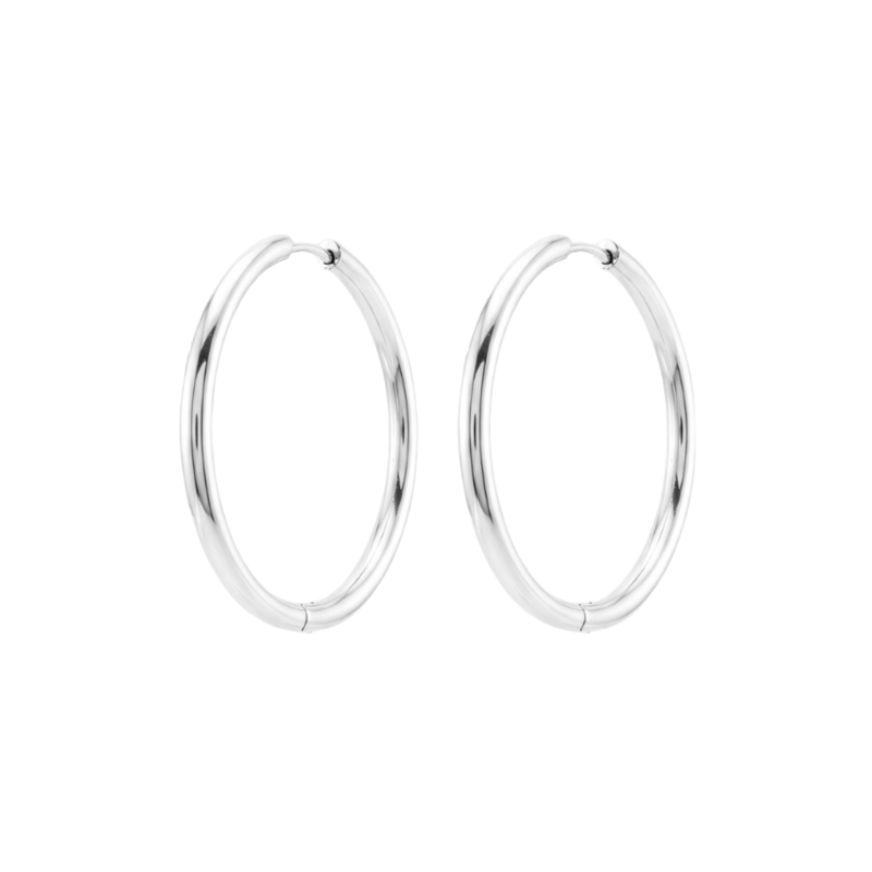 Winther Studio Øreringe Hoops Basic L Sølv 1