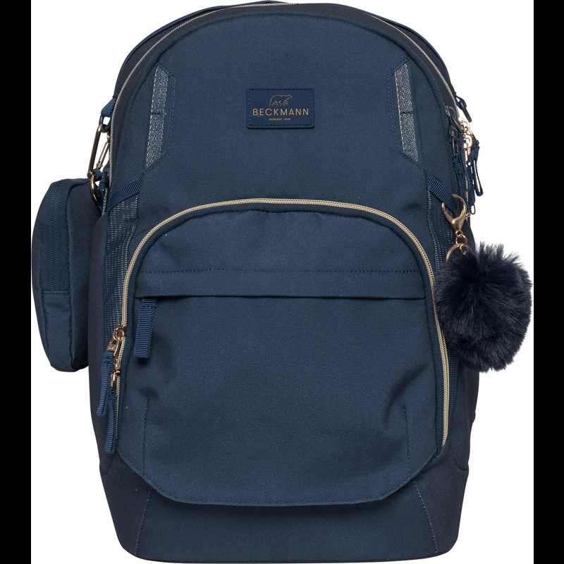 Beckmann Skoletaske Sport Air Blue G. Navy/guld 1