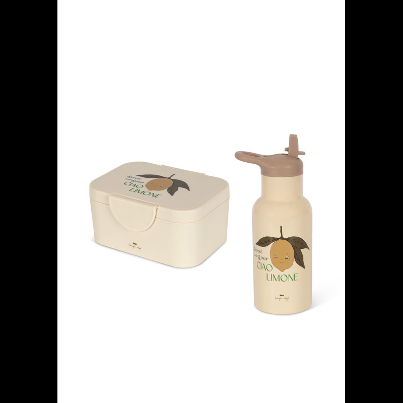 Konges Sløjd Madkasse sæt Lemon Beige/grøn