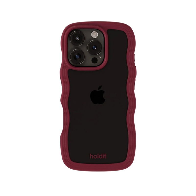 Holdit Mobilcover Wavy Bordeaux Iphone 16 Pro 2