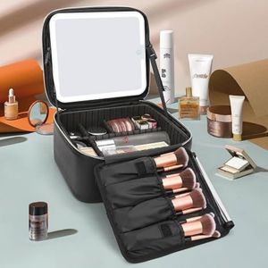 UNIQ Makeup resetaske med LED Svart alt image