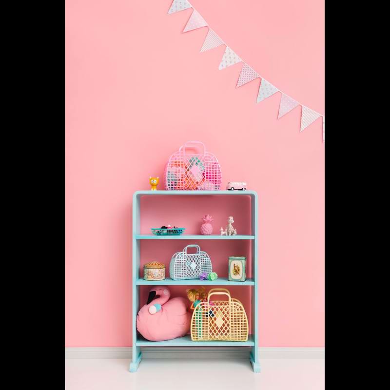 Sun Jellies Håndtaske S Retro Basket  Lyseblå 5
