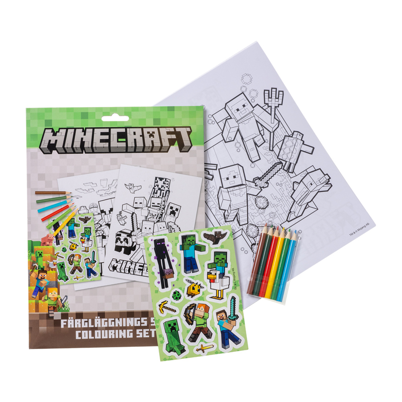 Minecraft Färgläggningsset Minecraft Grön 1