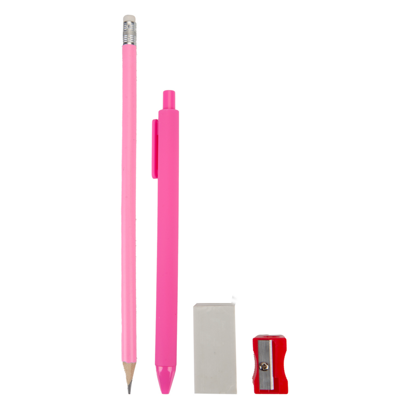 Den Anteckningsbok m skrivmaterial Rosa 4