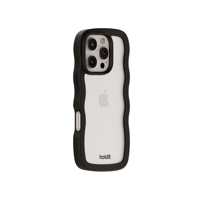 Holdit Mobilcover Wavy Sort Iphone 16 Pro 3