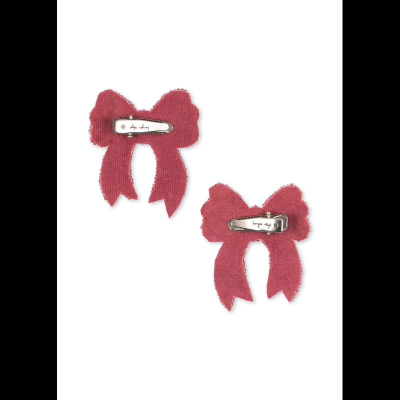 Konges Sløjd Hårspænde Sequin Bow 2-Pak Pink 4